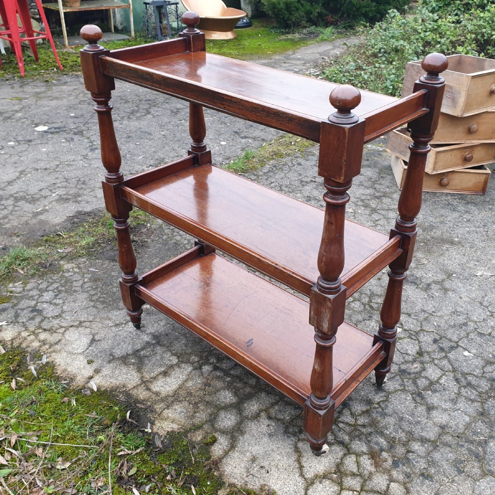 Mid Victorian mahogany buffet trolley  View II