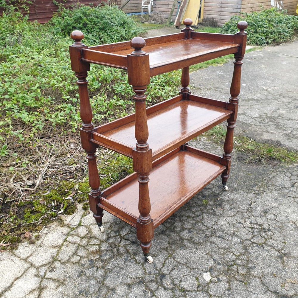 Mid Victorian mahogany buffet trolley  View III