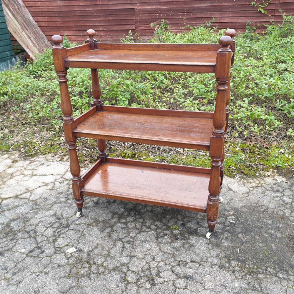 Mid Victorian mahogany buffet trolley  View V