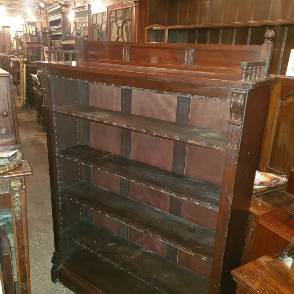 Late Victorian open front bookcase  View III