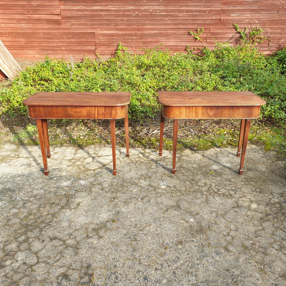 Pair of Regency mahogany side tables. 