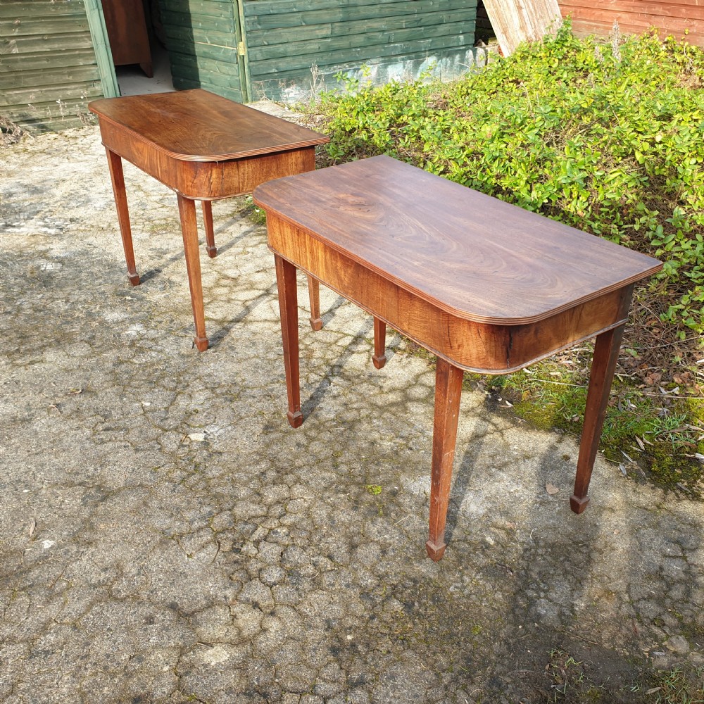 Pair of Regency mahogany side tables.  View IV