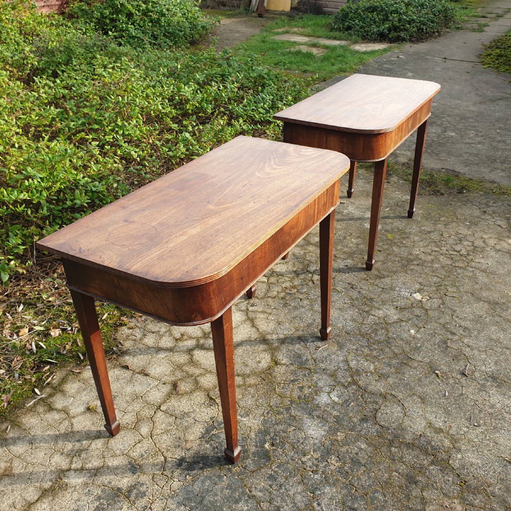 Pair of Regency mahogany side tables.  View V