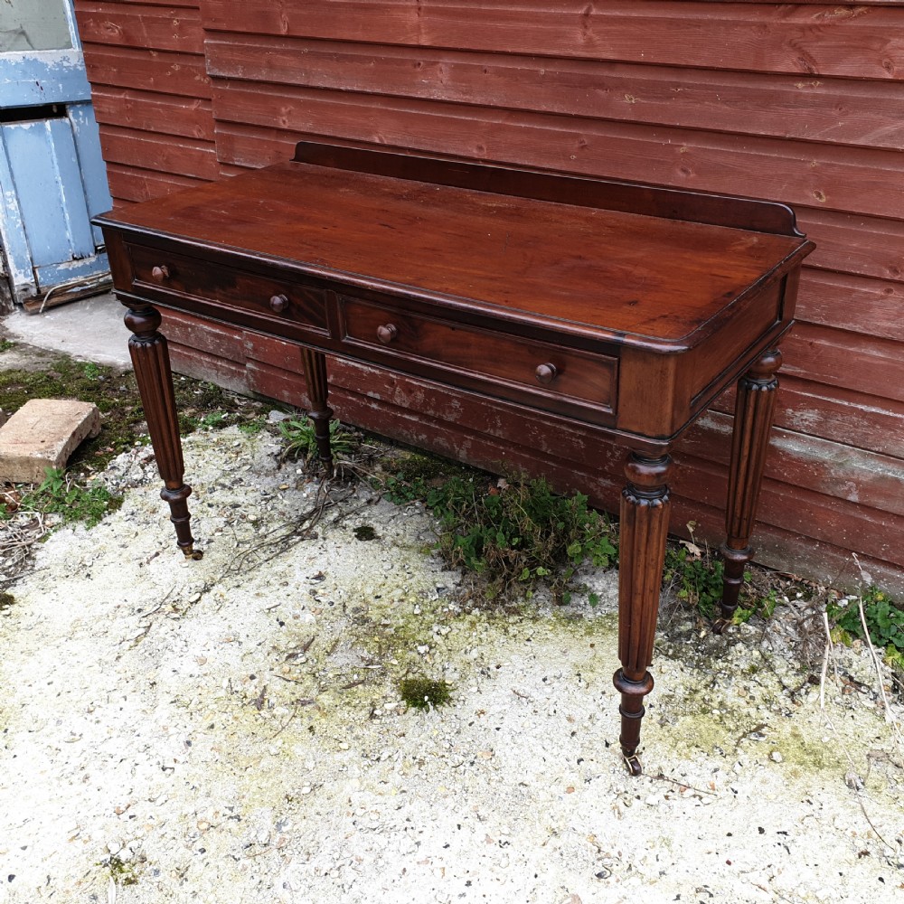 19th century mahogany fluted leg side table. View II