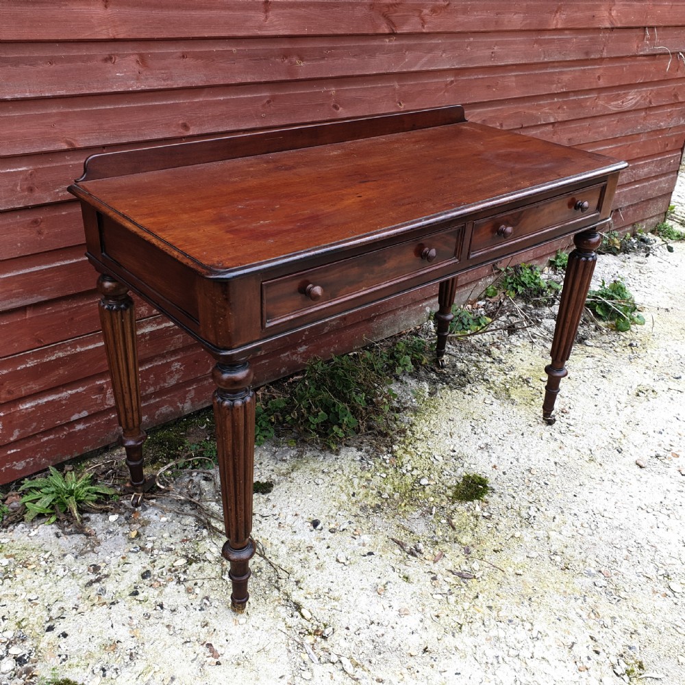 19th century mahogany fluted leg side table. View III