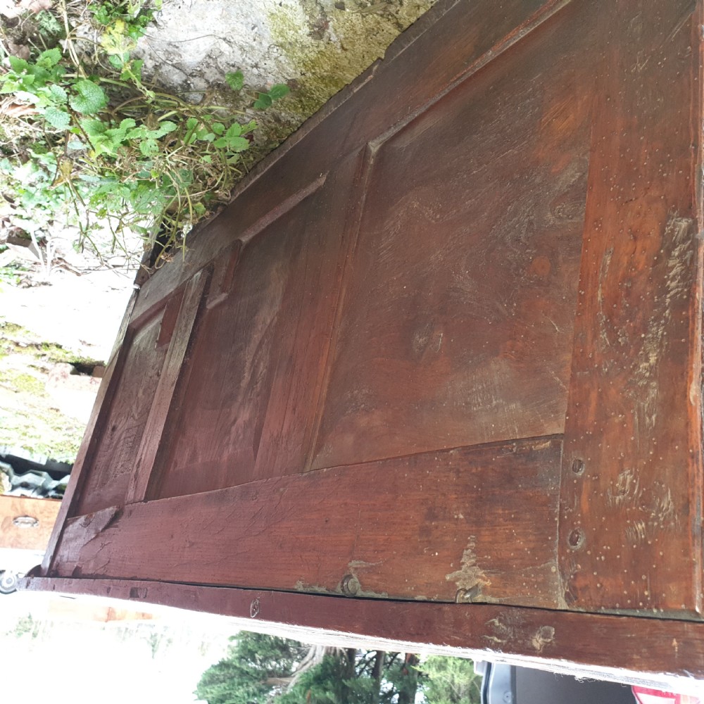 17th century elm coffer chest  View III