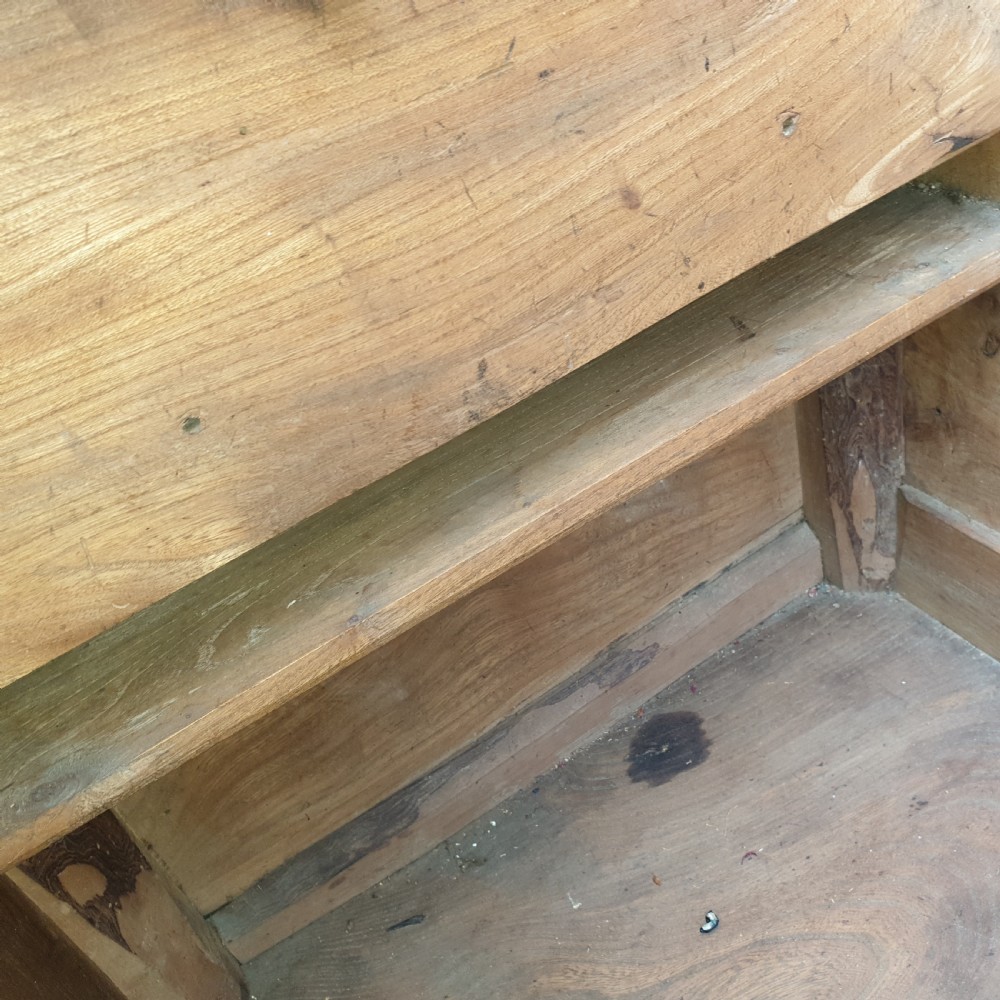 17th century elm coffer chest  View V