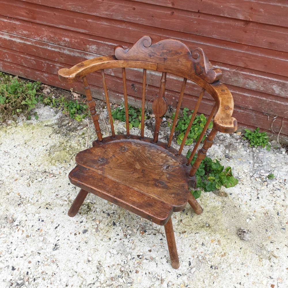 19th century Welsh stick back chair
