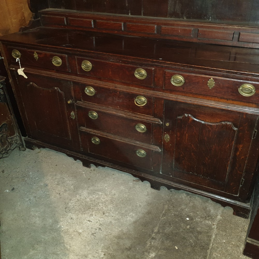 Late Georgian oak 2 part dresser.  View III