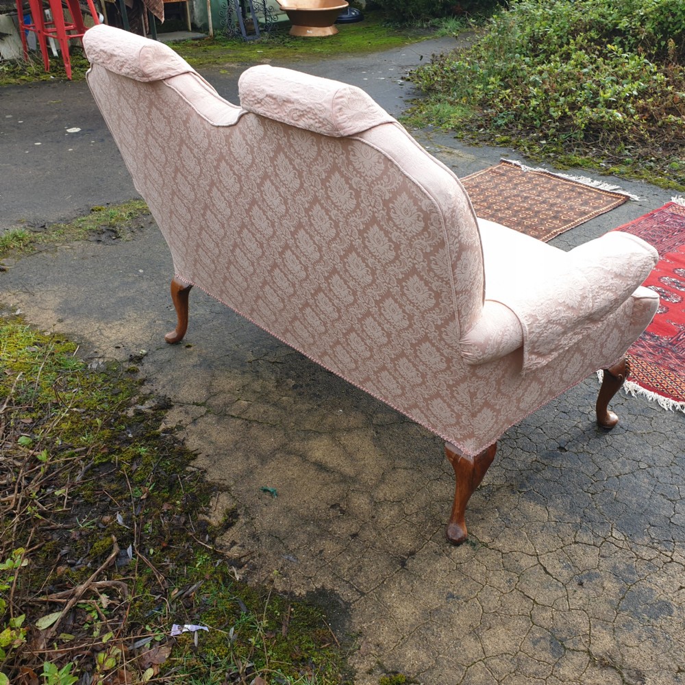 Early 20th century walnut country house upholstered sofa View IV
