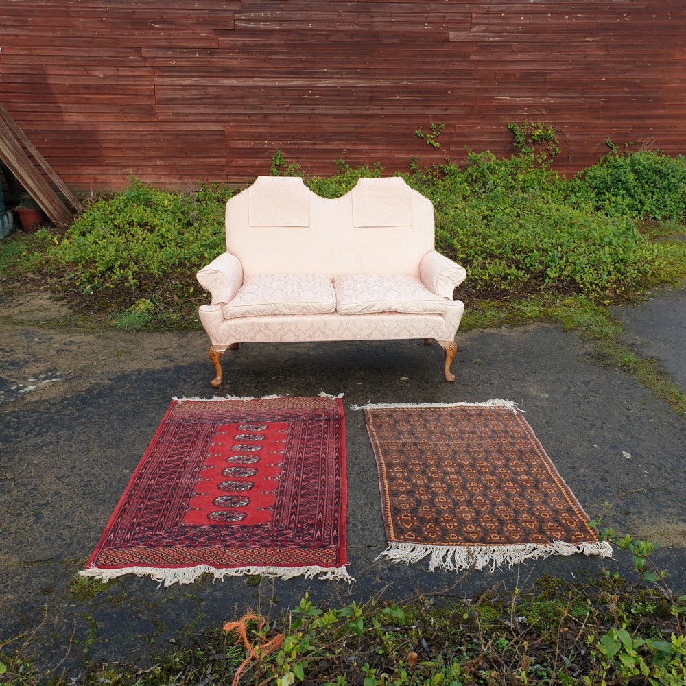 Early 20th century walnut country house upholstered sofa View VII