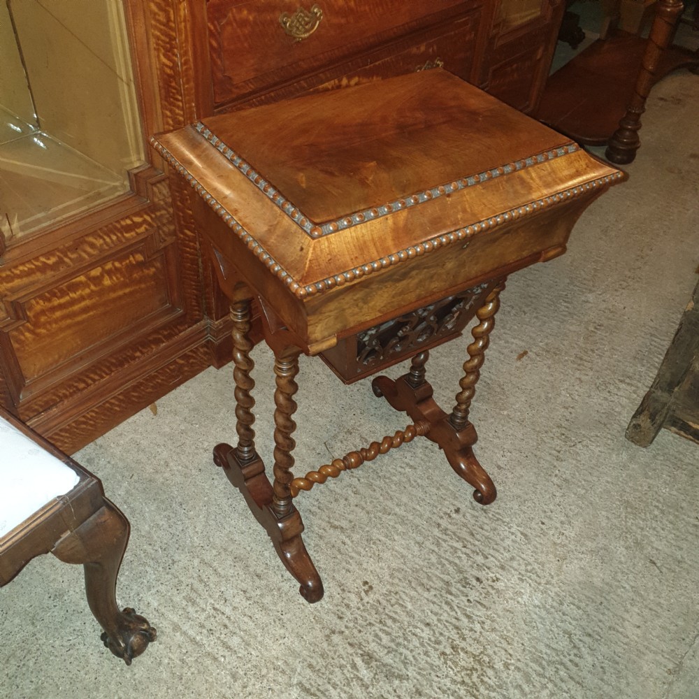 Victorian mahogany work table View II