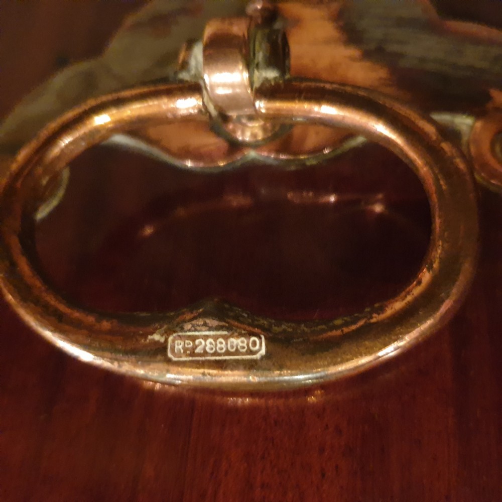 Late Victorian mahogany and copper purdonium.  View III