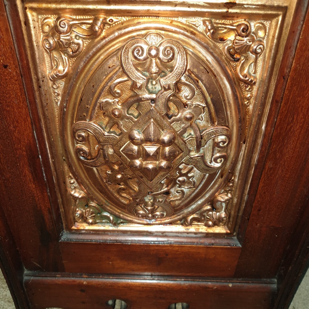 Late Victorian mahogany and copper purdonium.  View VI