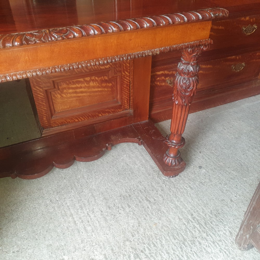 19th century mahogany carved hall table.  View IX