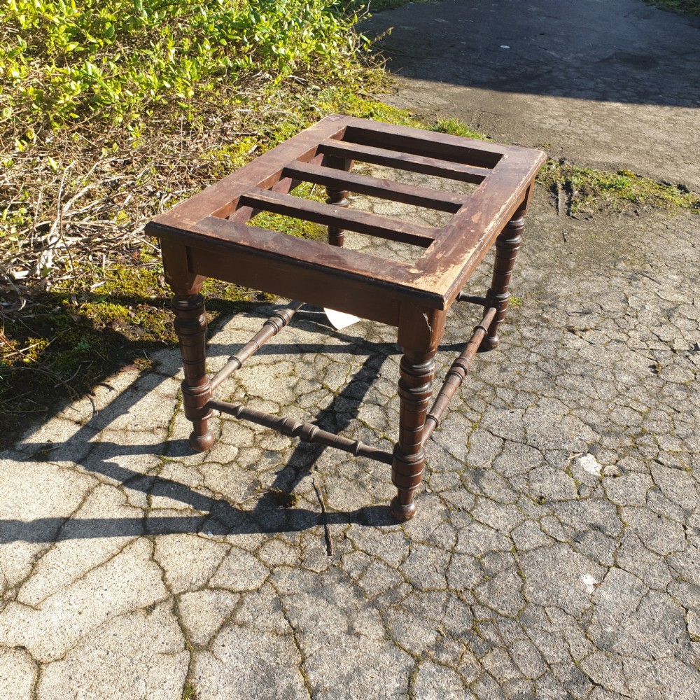 Late Victorian luggage stand.  View II