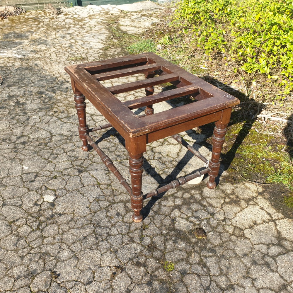 Late Victorian luggage stand.  View III