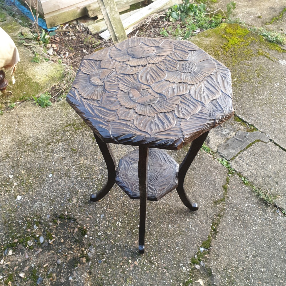 Early 20th century 2 tier Liberty's occasional table.  View II
