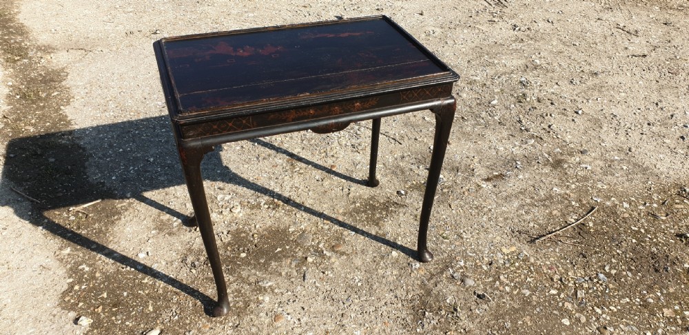 Lacquered 19th century side table. 