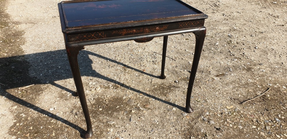 Lacquered 19th century side table.  View II