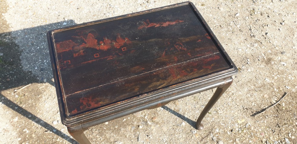 Lacquered 19th century side table.  View III
