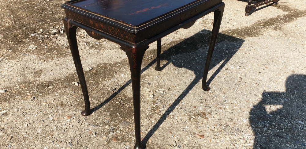 Lacquered 19th century side table.  View IV