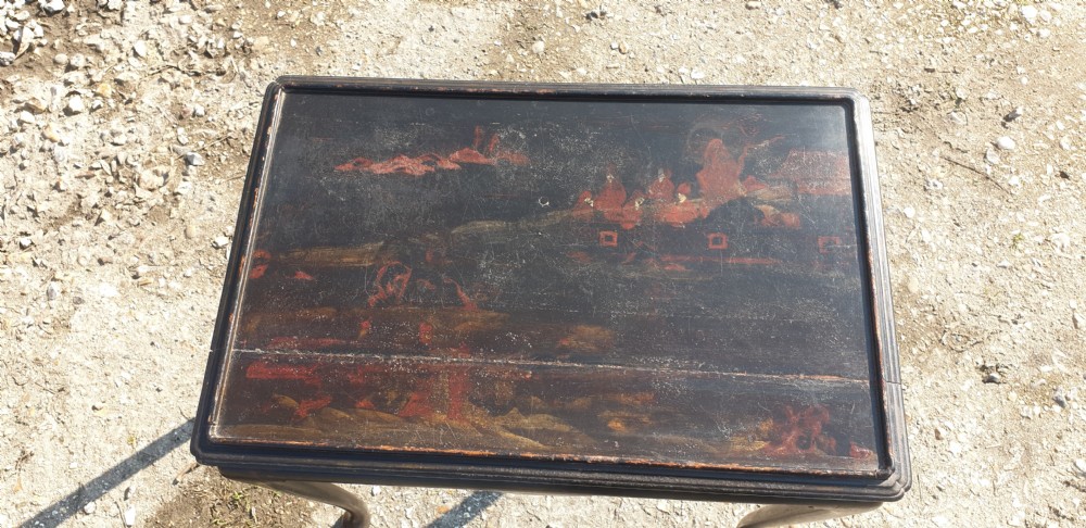 Lacquered 19th century side table.  View VII