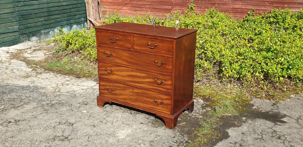 Good practical late Georgian mahogany chest of drawers.  View III