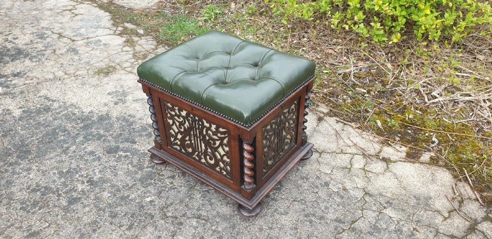 Mid 19th century rosewood music stool