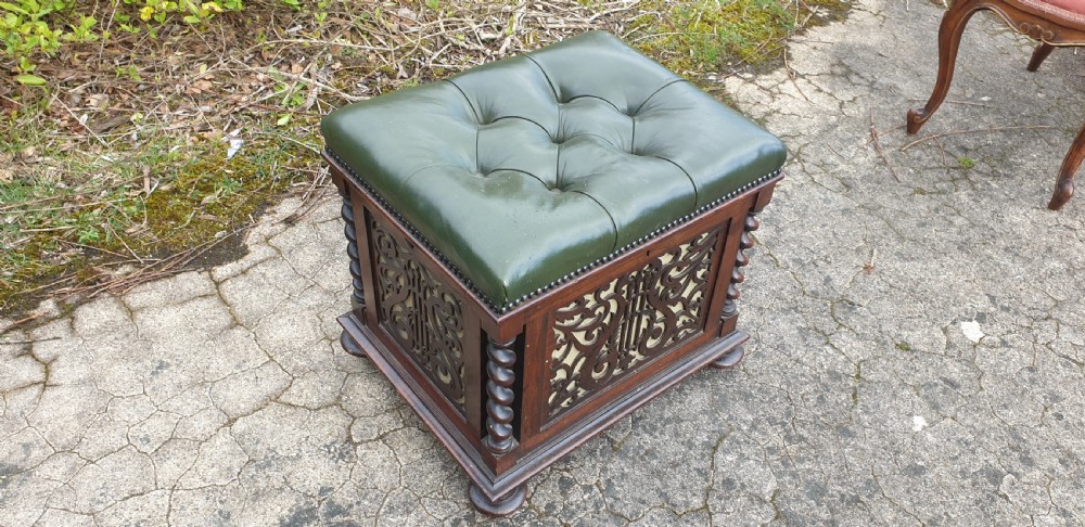 Mid 19th century rosewood music stool View II