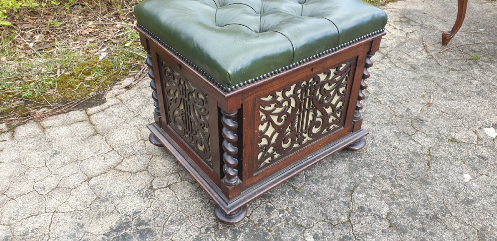 Mid 19th century rosewood music stool View III