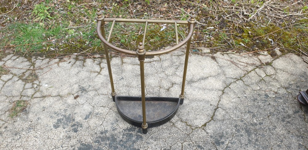 Victorian brass stick and umbrella stand. 