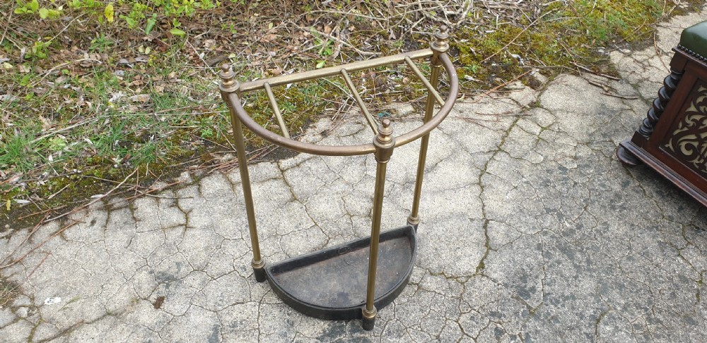 Victorian brass stick and umbrella stand.  View II