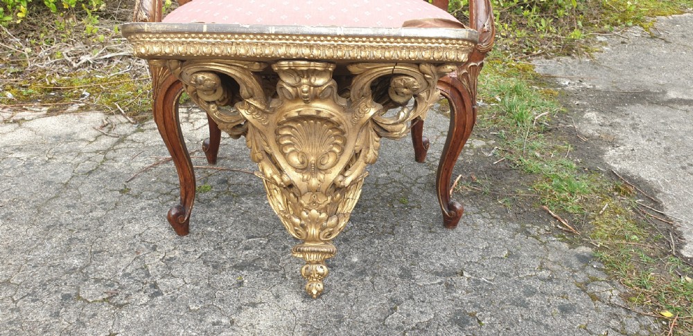 Large 19th century gilt clock wall bracket. View IV