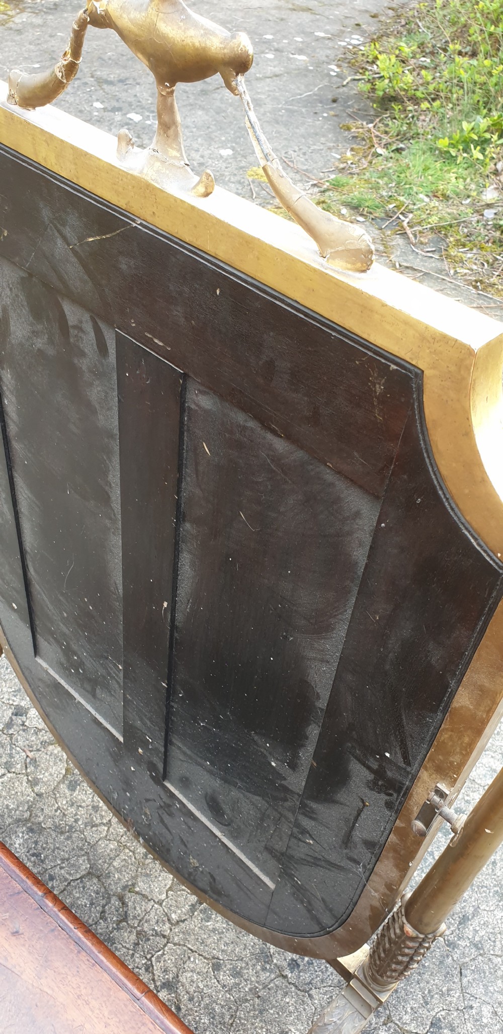 Large Edwardian gilt frame dressing mirror.  View III