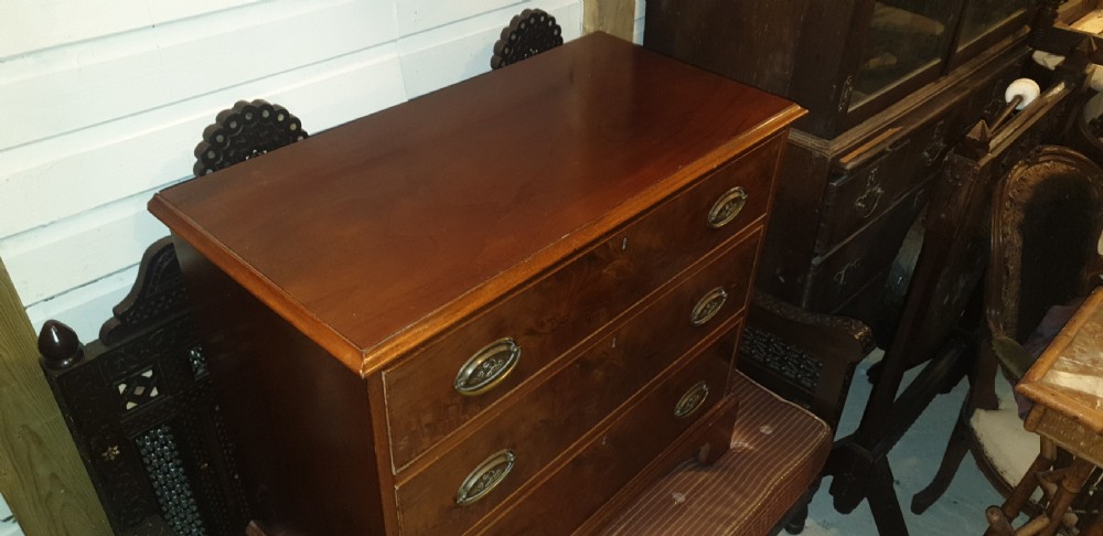 Small 19th century mahogany chest of drawers.  View III