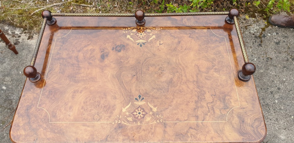 Victorian inlaid walnut side cabinet  View VIII