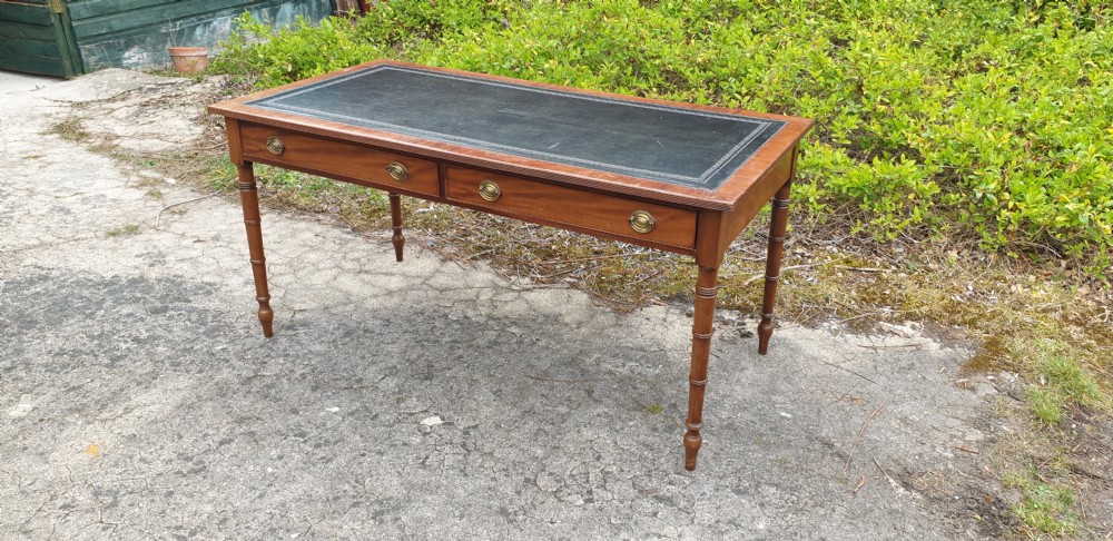 Large mahogany 2 drawer writing table. 