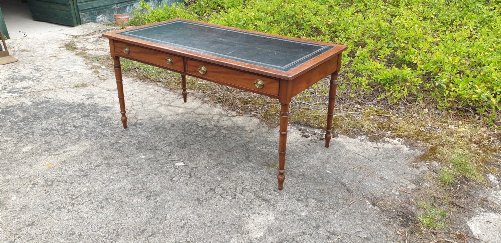 Large mahogany 2 drawer writing table.  View IV