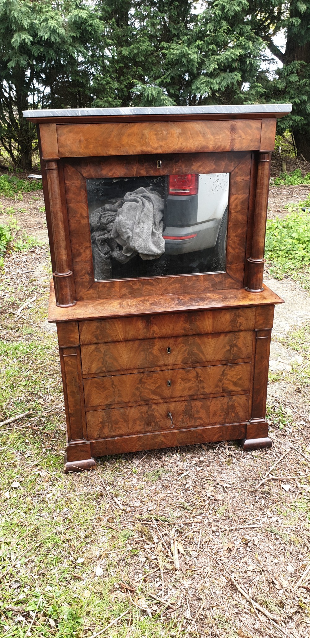 19th century mahogany secretaire writing desk.  View VI