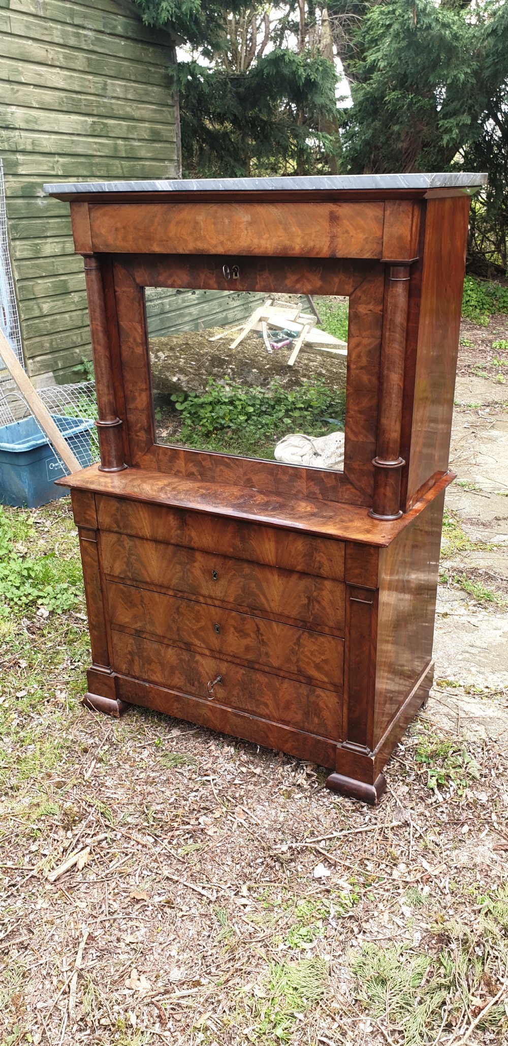 19th century mahogany secretaire writing desk.  View VII