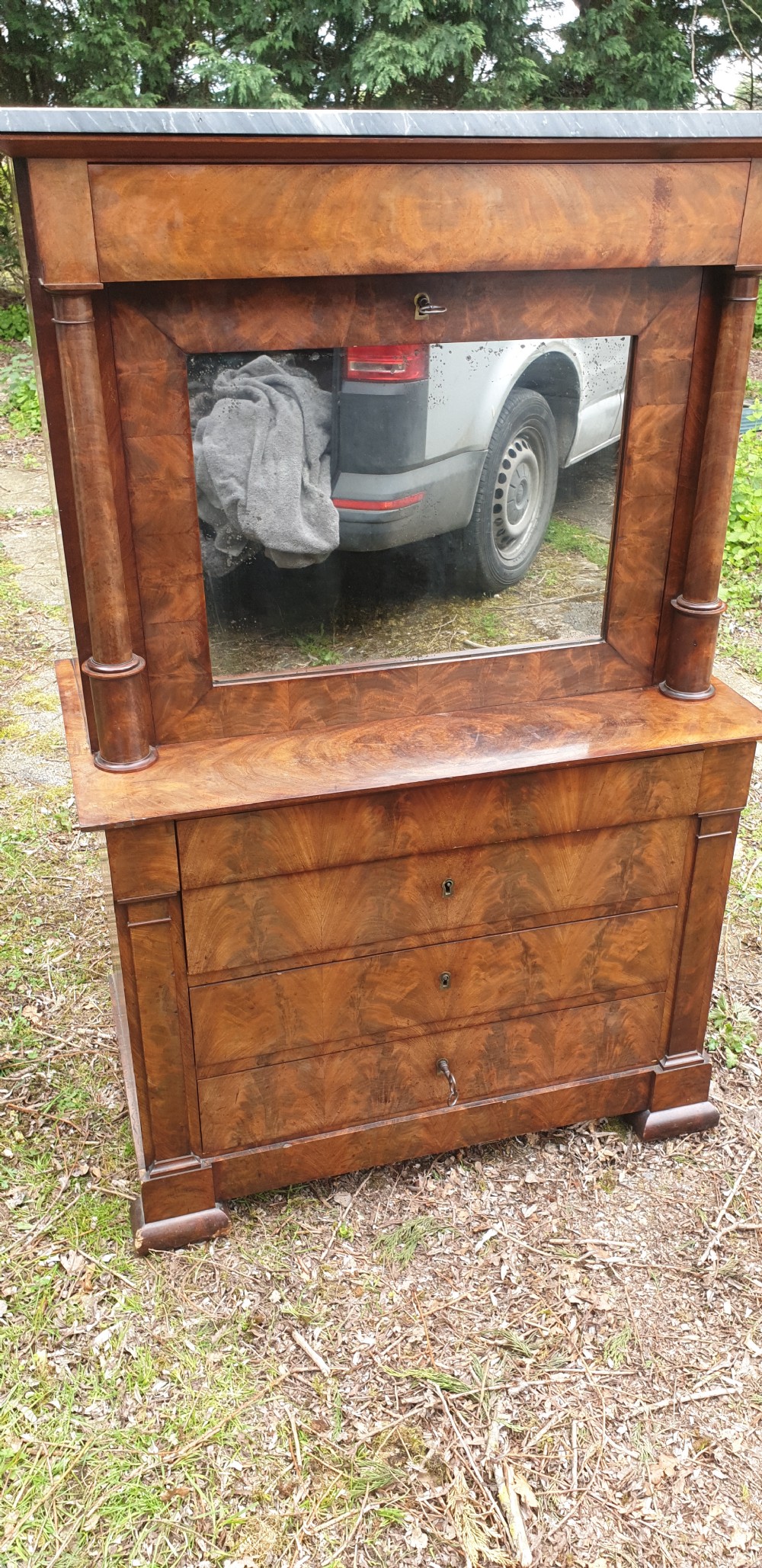 19th century mahogany secretaire writing desk.  View IX