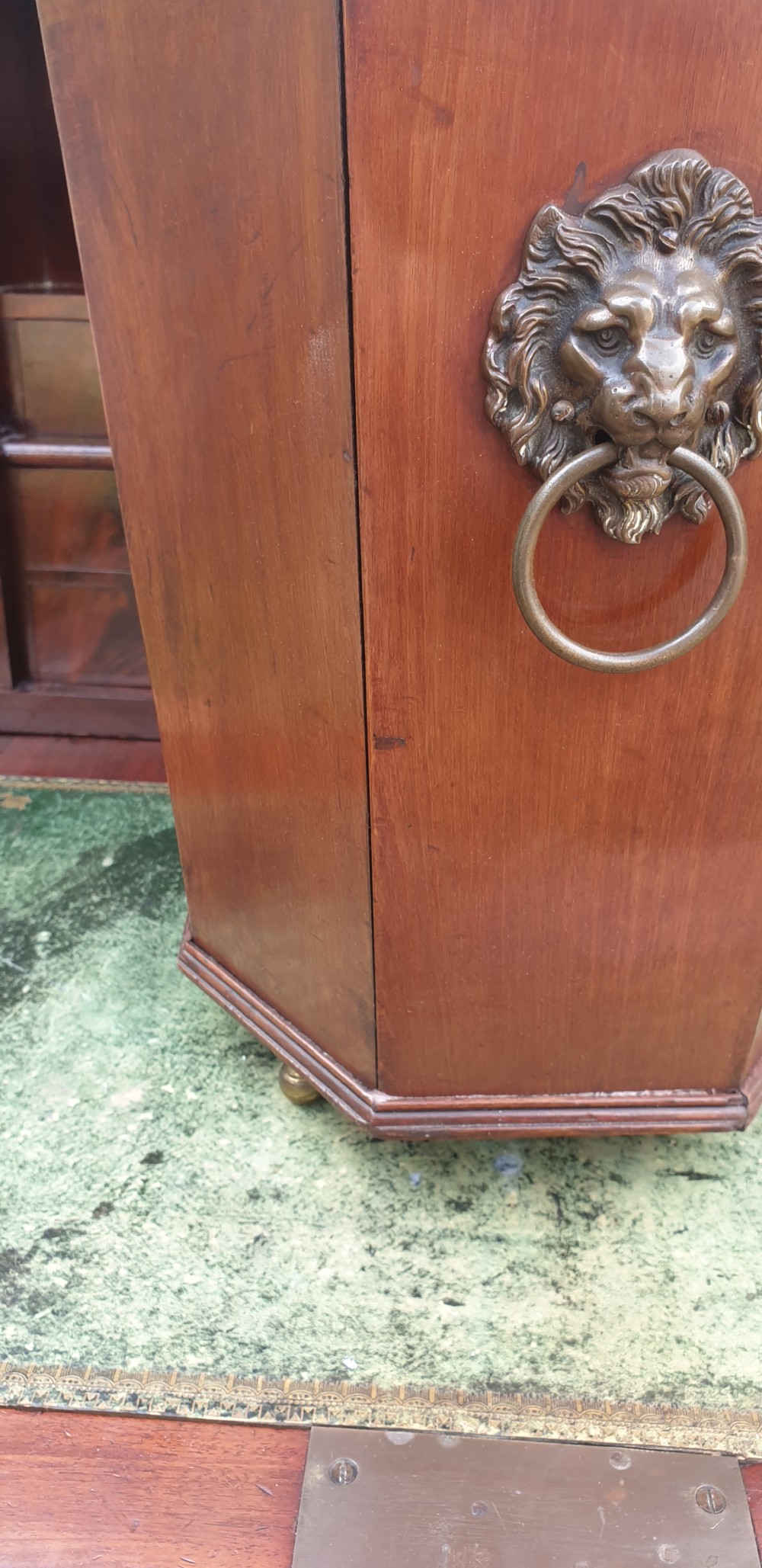 Small mahogany 19th century wine cooler.  View V