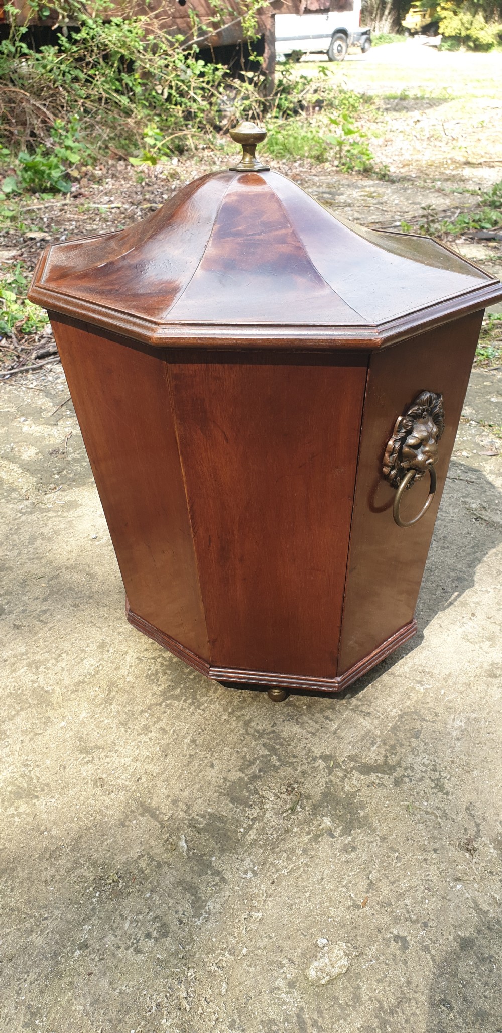 Small mahogany 19th century wine cooler.  View VI