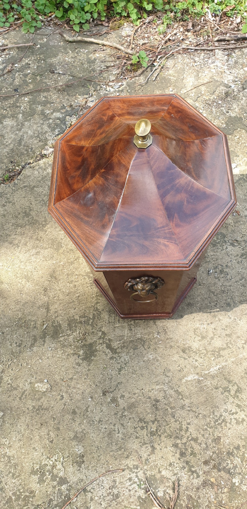 Small mahogany 19th century wine cooler.  View VII