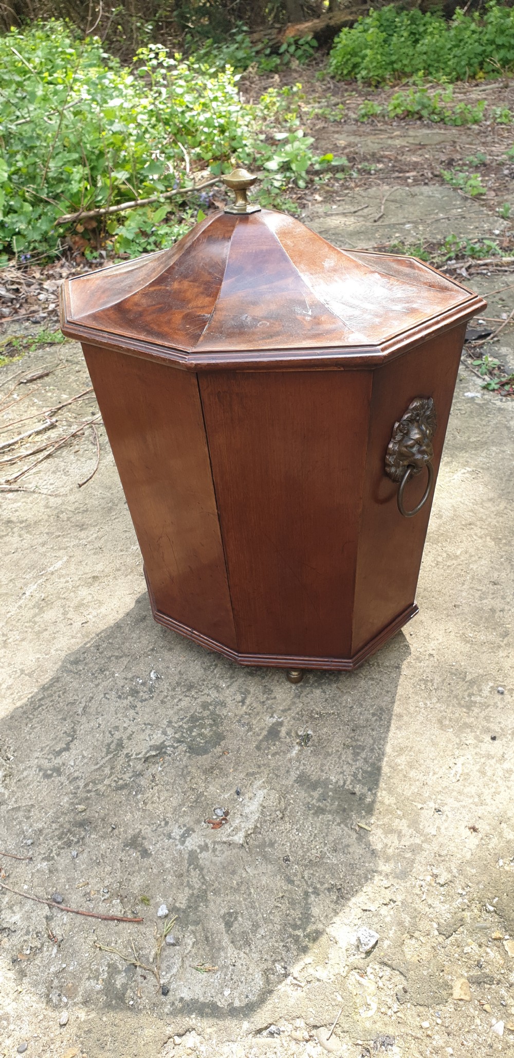 Small mahogany 19th century wine cooler.  View VIII