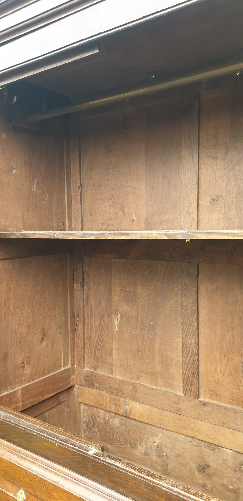 Antique oak press cupboard wardrobe.  View VII