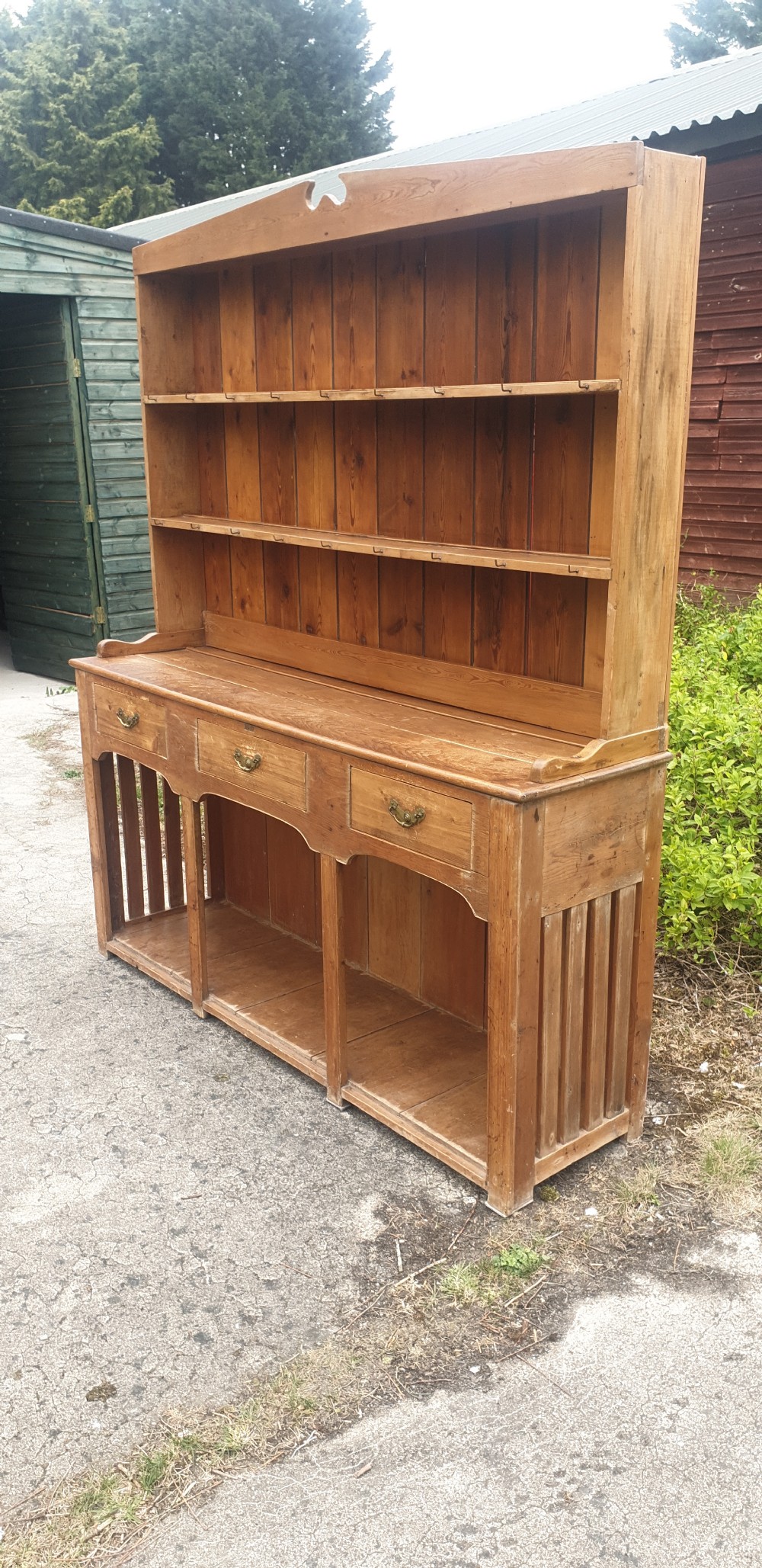 Pine 2 part kitchen dresser  View II