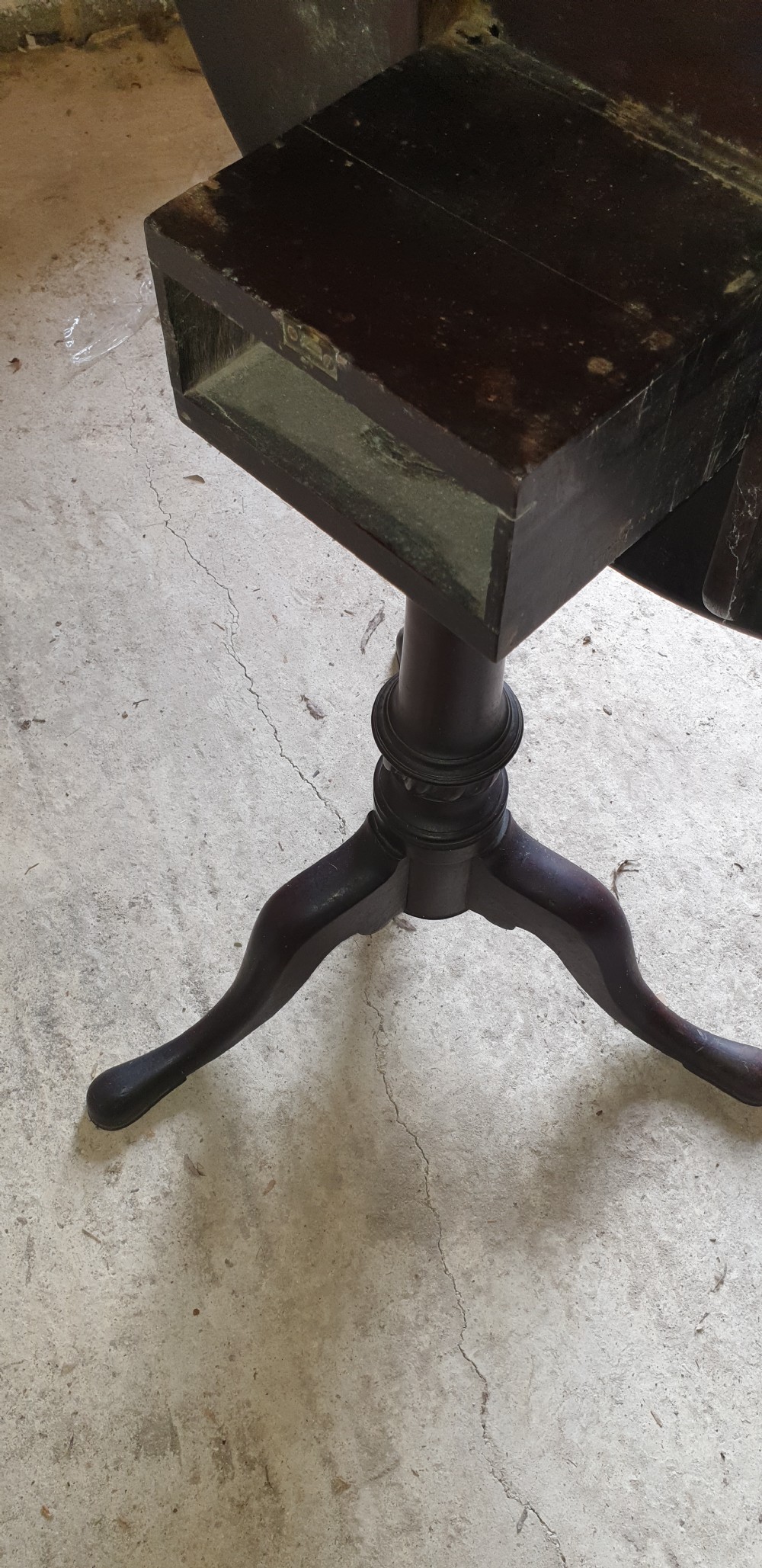 Early 19th century mahogany tripod pedestal table.  View III