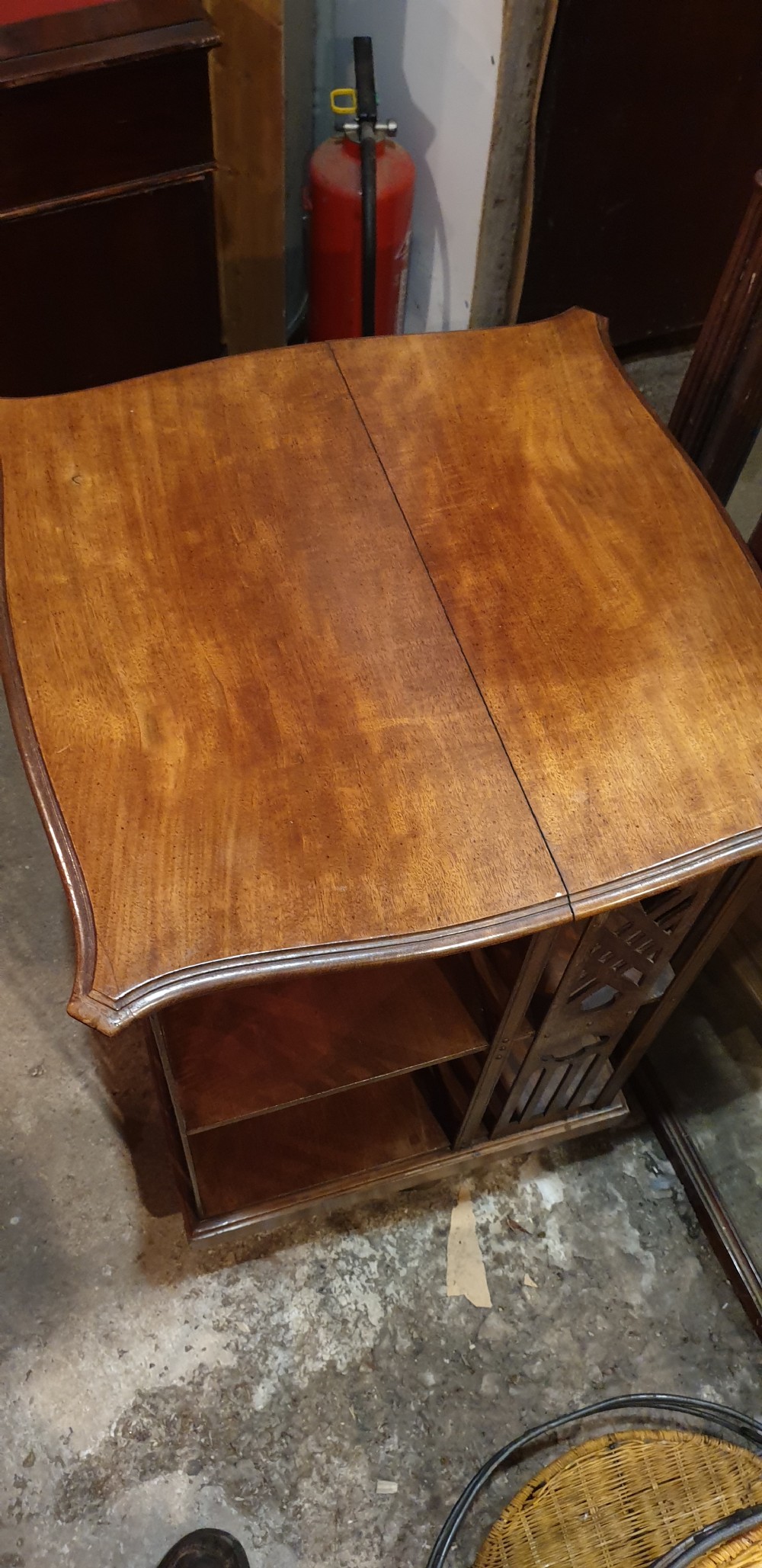 Edwardian mahogany revolving bookcase.  View II